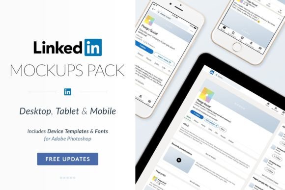 Download LinkedIn Social Media Mockups Pack - Mockup Collection