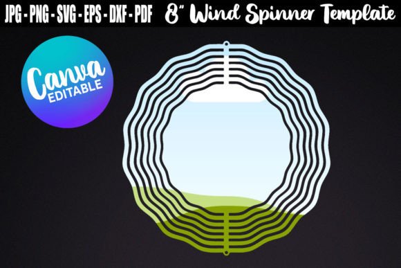 Download 8" Wind Spinner Template Canva Editable - Canva editable Collection
