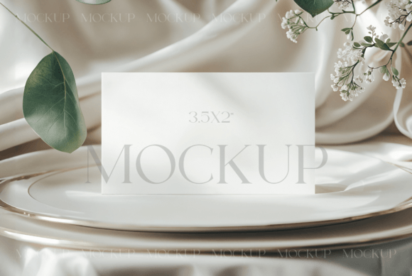 Download 3.5x2 Card Mockup, Place Card PSD - Mockup Collection