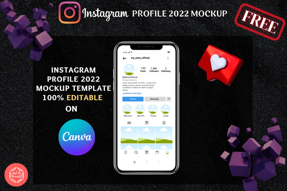 Download FREE Editable Instagram Profile Mockup - Mockup Collection