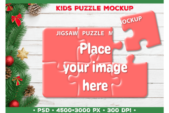 Download Kids Jigsaw Puzzle Mockup Template - Mockup Collection