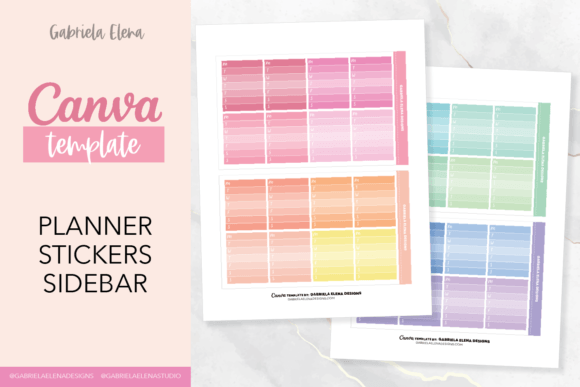 Download Canva Editable Planner Stickers Sidebar - Premium Resources