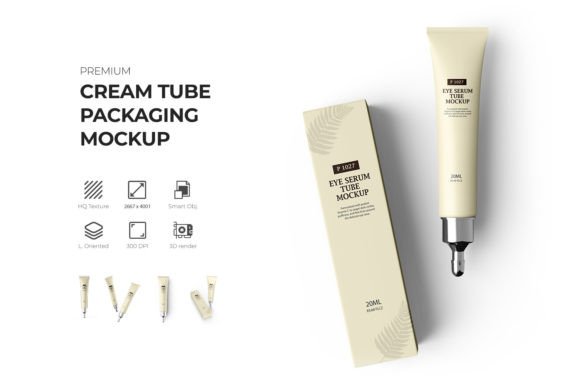 Download Eye Gel Cream Tube Packaging Mockup - Mockup Collection