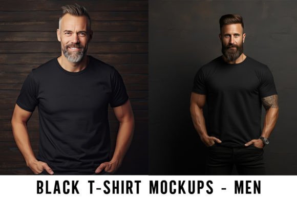 Download Black T-shirt Mockups - Men - Mockup Collection
