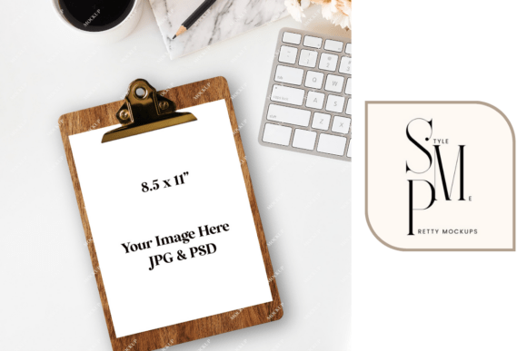 Download Clipboard Mockup Styled Desk JPG &amp; PSD - Mockup Collection