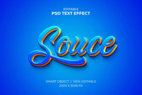 Download Souce 3d Text Effect Photoshop Mockup - Mockup Collection