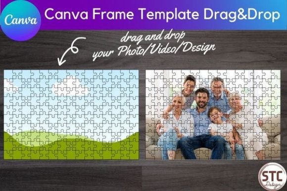 Download Jigsaw Puzzle Canva Frame Mockup - Mockup Collection