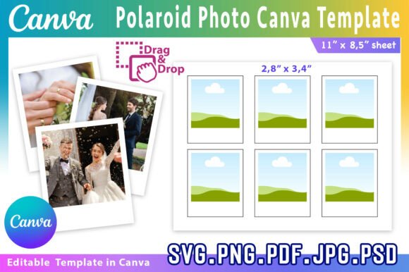 Download Polaroid Photo Canva Editable Template - Canva editable Collection
