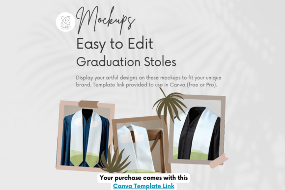 Download Graduation Stole Mockup for Canva - Mockup Collection