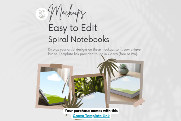 Download Spiral Notebook Mockup for Canva - Mockup Collection