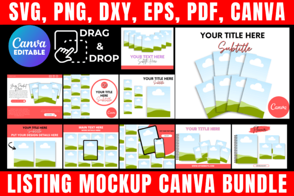 Download Listing Mockup Canva Bundle Template - Mockup Collection
