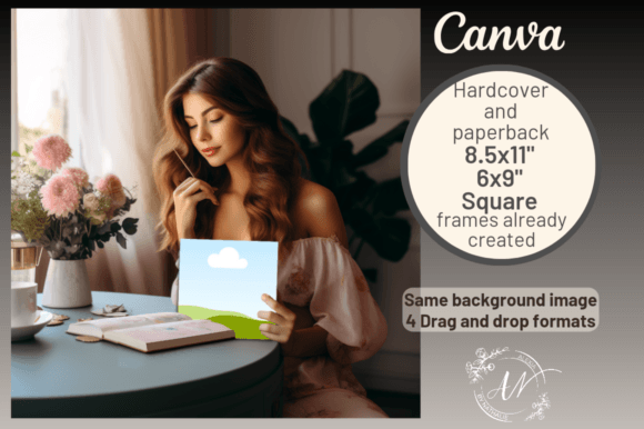 Download KDP Book Mockup CanvaTemplate with Model - Mockup Collection